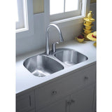 Simplice Single-Handle Pull-Down Sprayer Kitchen Faucet in Vibrant Stainless - Super Arbor