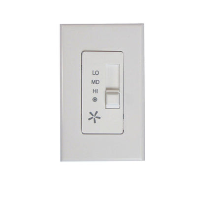3-Speed Single Slide Performance White Fan Switch - Super Arbor