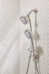 Moen Renewal Spot Resist Brushed Nickel 5-Spray Dual Shower Head, 1.75 GPM (6.6 LPM)