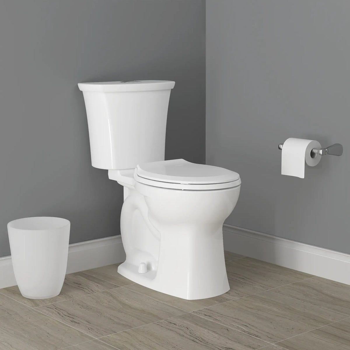 American Standard Edgemere White WaterSense Dual-Flush Elongated Chair-Height 2-Piece Toilet, 12-in Rough-In