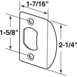 Satin Nickel, Dead Latch Door Strike (2-pack) - Super Arbor