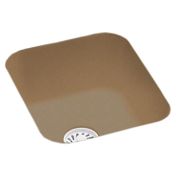 Undermount Solid Surface 13.4 in. 0-Hole Single Bowl Bar Sink in Black Galaxy