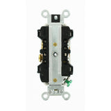 20 Amp Industrial Grade Heavy Duty Self Grounding Duplex Outlet, White - Super Arbor