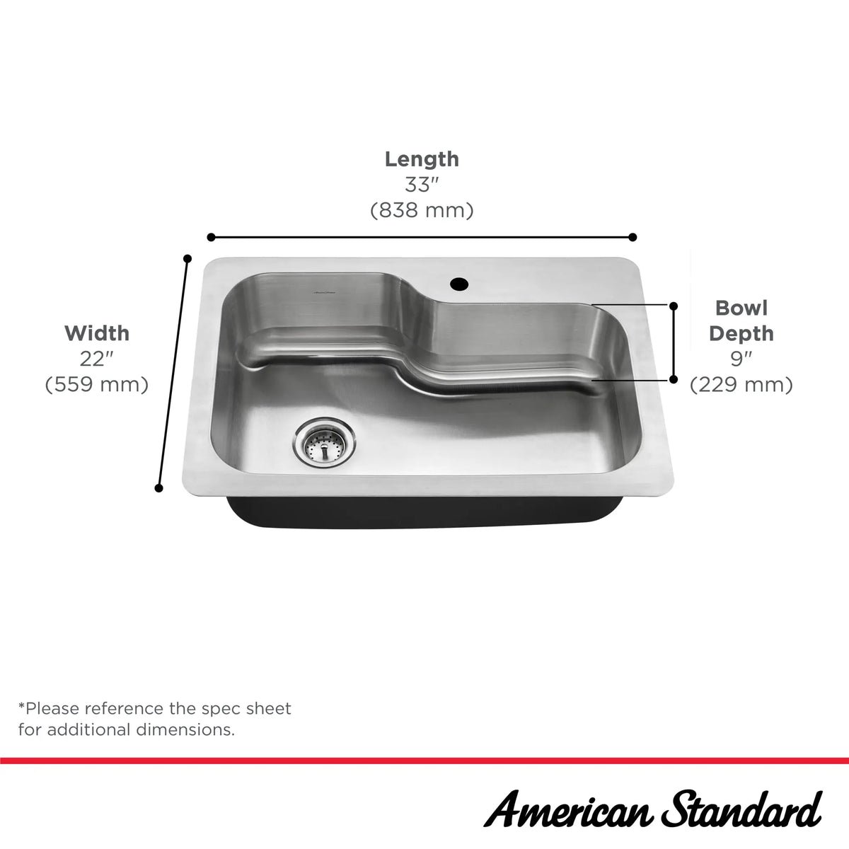 American Standard Raleigh 33-in x 22-in Stainless Steel Single-Bowl Dual-Mount Kitchen Sink All-in-One Kit with 1-Hole Faucet