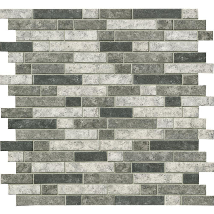 Urban Tapestry Interlocking 11.81 in. x 11.81 in. x 6 mm Glass Mesh-Mounted Mosaic Tile (14.55 sq. ft./case) - Super Arbor