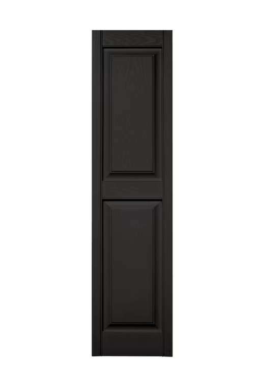 Vantage 14.625-in W x 58.75-in H Black Exterior Shutters (2-Pack)