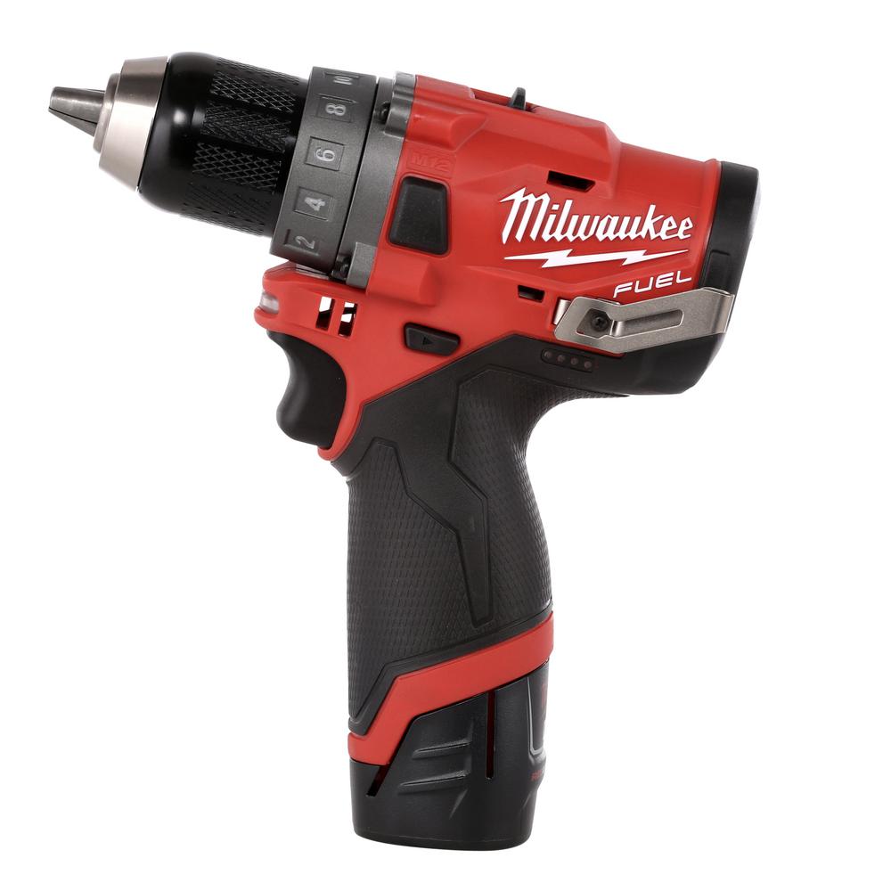 M12 FUEL 12-Volt Lithium-Ion Brushless Cordless 1/2 in. Drill Driver Kit W/ 4.0Ah & 2.0Ah Battery & Hard Case - Super Arbor