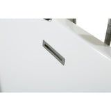 67 in. Acrylic Center Drain Rectangle Flat Bottom Freestanding Bathtub in White - Super Arbor