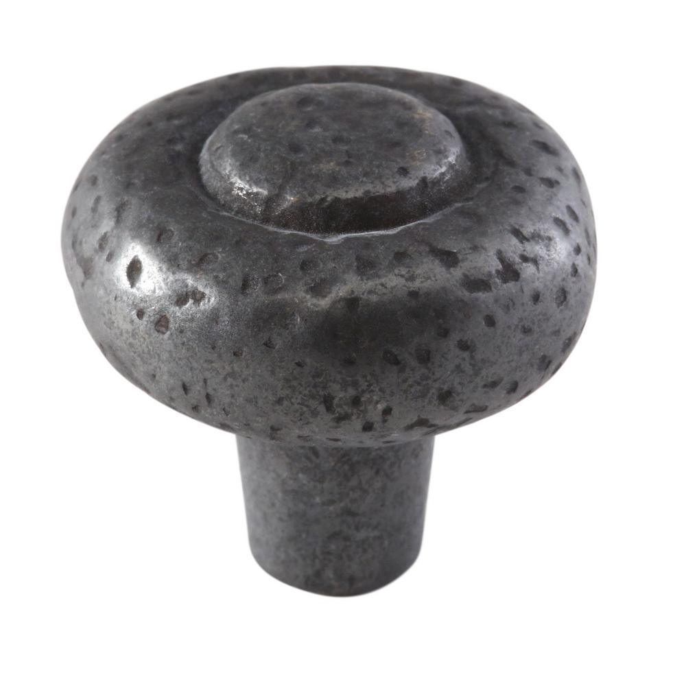 1-1/4 in. Black Cabinet Knob - Super Arbor