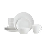 StyleWell 32-Piece White Ceramic Coupe Dinnerware Set (Service for 8)