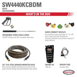 Simpson SuperPro Roll-Cage 4400 PSI at 4.0 GPM 420 cc with AAA Triplex Plunger Pump Cold Water Pressure Washer