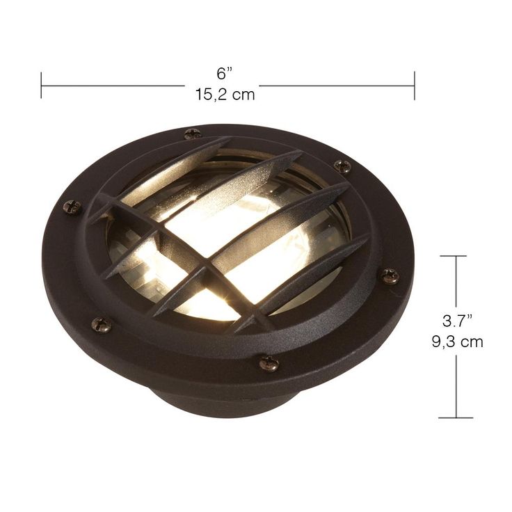 Low-Voltage Black Outdoor Integrated LED Landscape Well Light