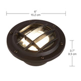 Low-Voltage Black Outdoor Integrated LED Landscape Well Light