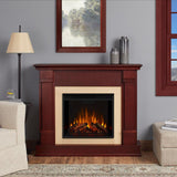 Silverton 48 in. Electric Fireplace in White - Super Arbor