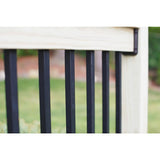 26 in. x 3/4 in. Black Pearl Matte Steel Square Baluster (10-Pack) - Super Arbor
