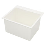 Laundry Bathtub 24.5 in. x 22 in. Self-Rimming, Compression Molded Stone, White - Super Arbor