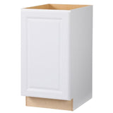 Hampton Assembled 18x34.5x24 in. Pull Out Trash Can Base Kitchen Cabinet in Satin White