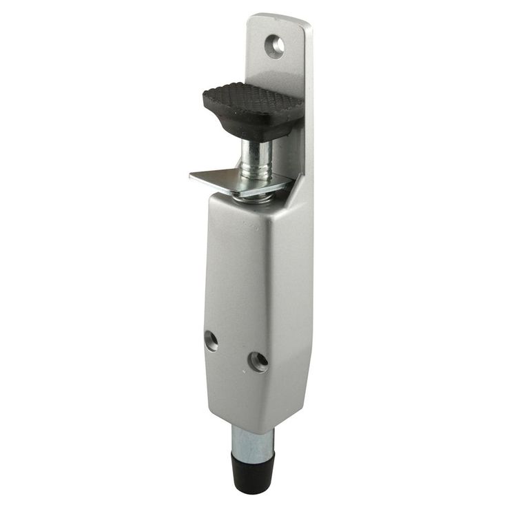 Step-On Door Holder, Diecast Aluminum, spring-loaded