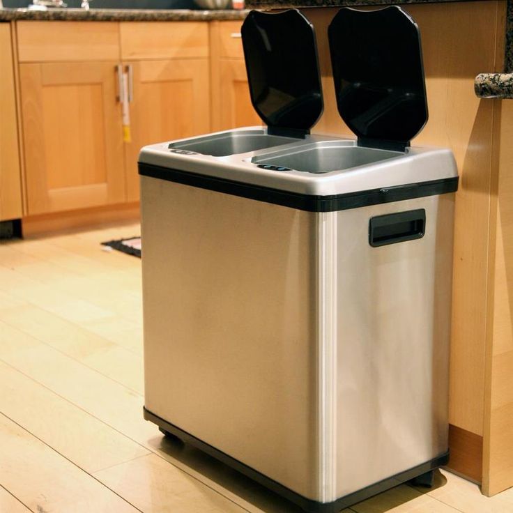 iTouchless 16-gallon Stainless Steel Recycling Bin