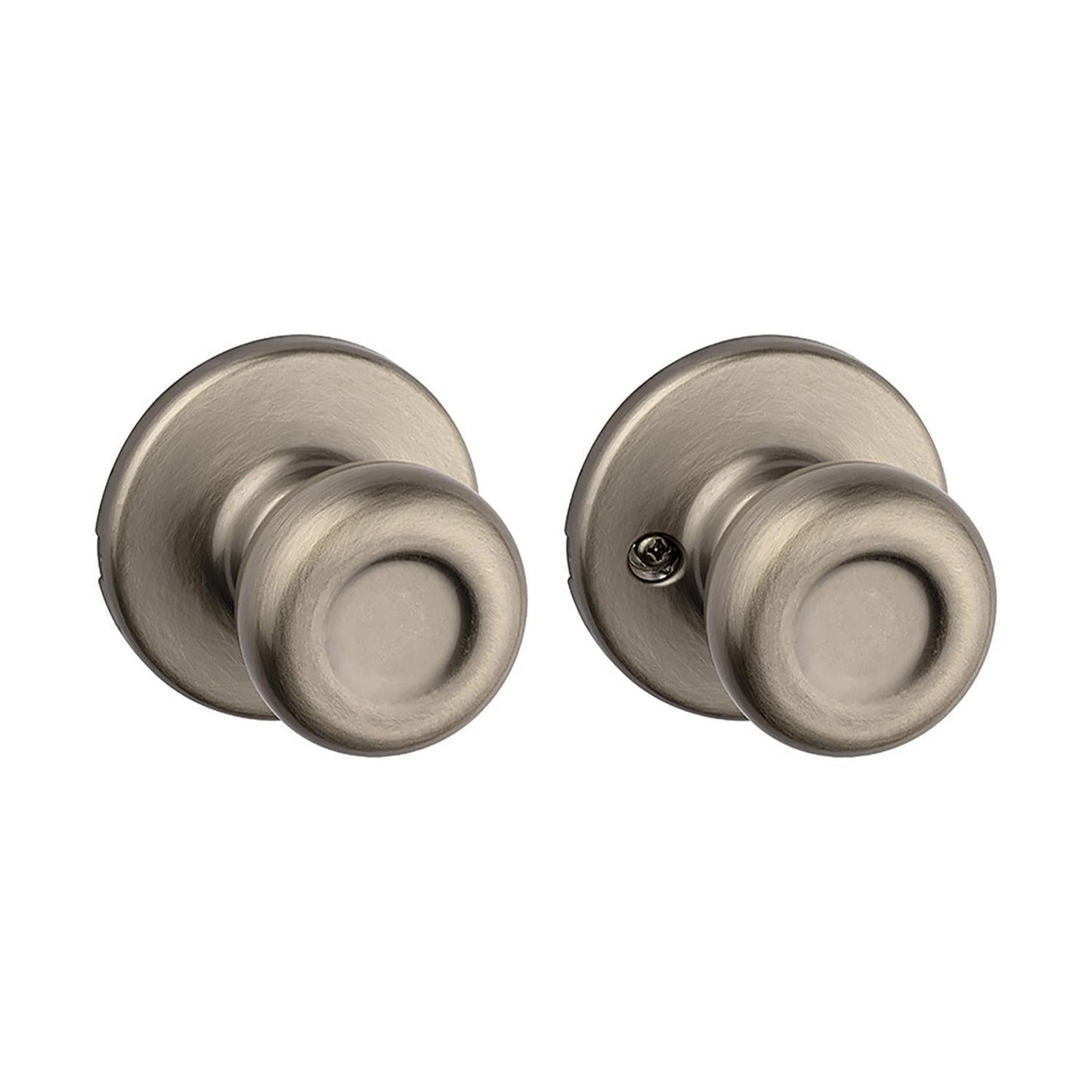 Kwikset Tylo Antique Brass Passage Door Knob, Universal Handing