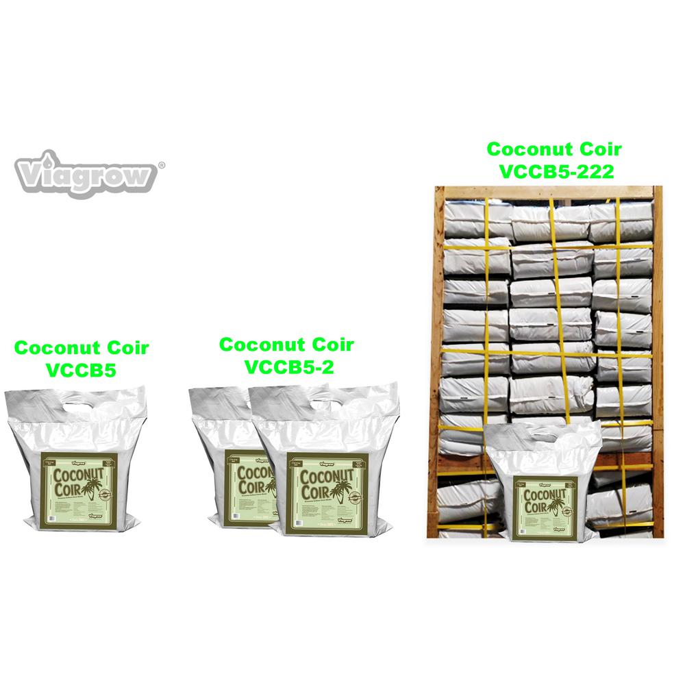 Viagrow 11 lb. (5KG) Coconut Coir Block of Soilless Media