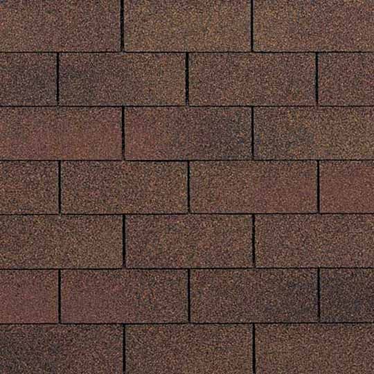 Owens Corning Supreme Three-Tab Asphalt Shingles, Autumn Brown, 13-1/4 in x 39-3/8 in, 25-Year Limited Warranty