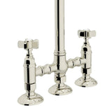 Rohl Country Kitchen Polished Nickel 2-Handle Deck-Mount Bridge Handle Kitchen Faucet
