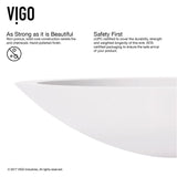 VIGO Wisteria Handmade Matte Stone Oval Vessel Bathroom Sink in Matte White