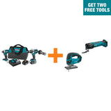 18-Volt LXT Brushless 2-Pc Combo Kit 5.0Ah with bonus 18V LXT Jigsaw and 18V LXT Oscillating Multi-Tool - Super Arbor