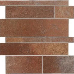Bond Tile Easy Luxe Railroad Terra 11.81 in. x 11.81 in. SPC Peel and Stick Tile (0.96 Sq. Ft. / Sheet)