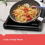 6 in. Single Burner Black with Temperature Control Hot Plate