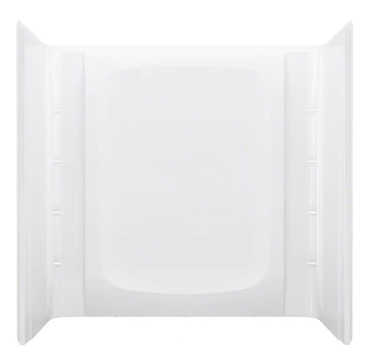 STORE+ 30 in. W x 59.25 in. H Three Piece Direct-to-Stud Tub Alcove Wall Surround in White