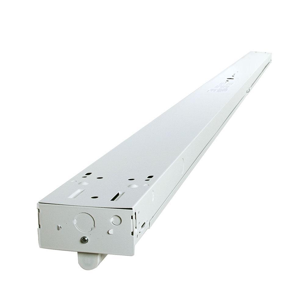 8 ft. 52-Watt 2-Light White Strip Light Fixture T8 Industrial LED with 3500 Lumens DLC Flex Tubes 120-277-Volt 4000K - Super Arbor