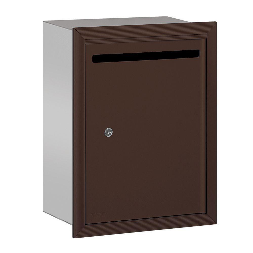 2240 Series Bronze Standard Recessed-Mounted Private Letter Box with Commercial Lock - Super Arbor
