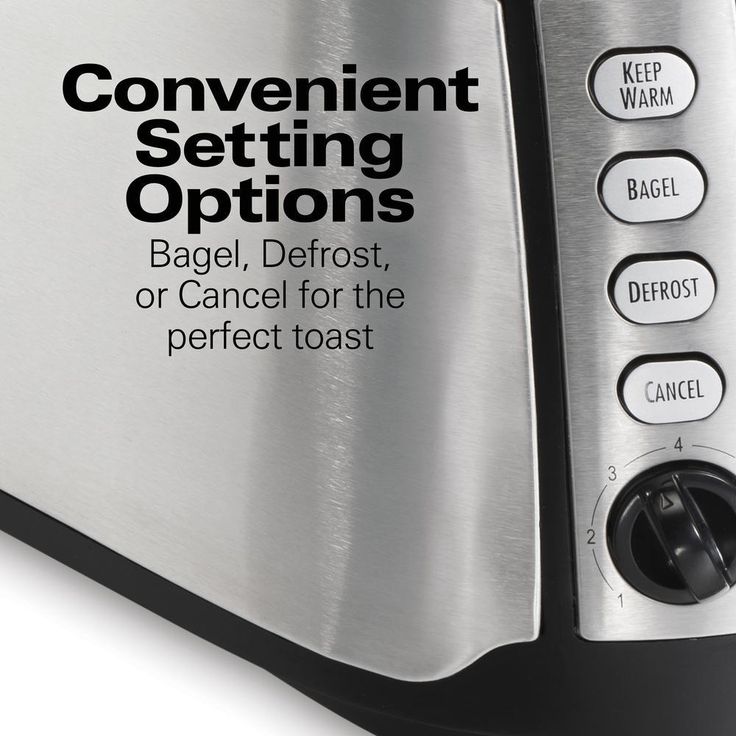 4-Slice Black Long Slot Toaster
