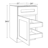 Home Decorators Collection Newport 21 in. W x 24 in. D x 34.5 in. H Assembled Plywood Base Kitchen Cabinet in Cinnamon with 2ROT Soft Close LH