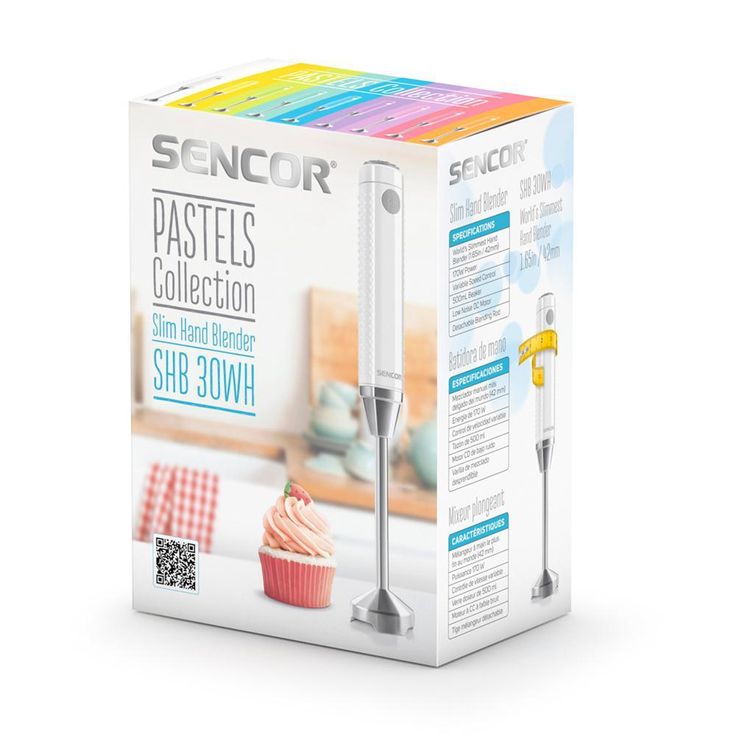 2-Speed Snowdrop White Hand Blender with Beaker