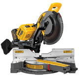 FLEXVOLT 120-Volt MAX Lithium-Ion Cordless Brushless 12 in. Sliding Miter Saw w/ (2) Batteries 2Ah and Bonus Radio