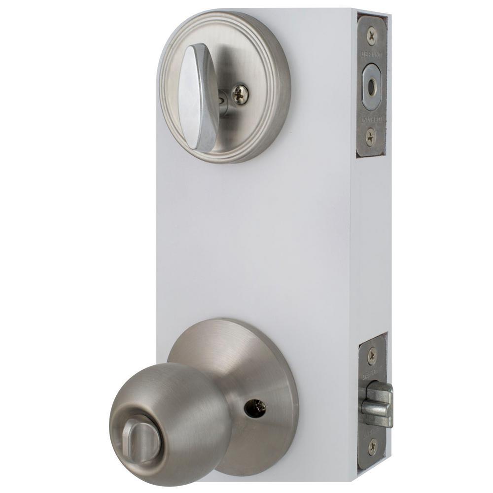 Saturn Stainless Steel Entry Knob and Single Cylinder Deadbolt Combo Pack - Super Arbor