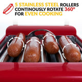 Retro Red Electric Hot Dog Roller and Bun Warmer