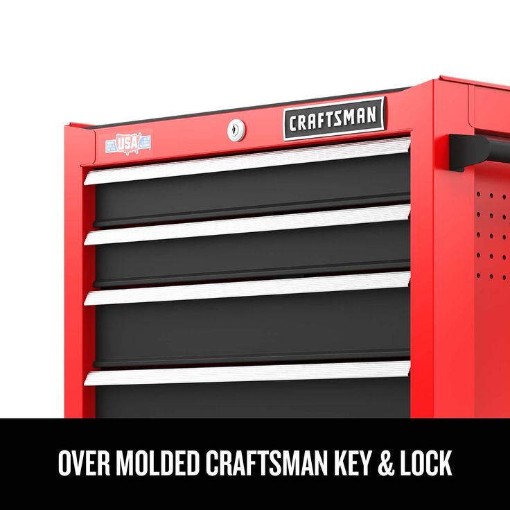 CRAFTSMAN 2000 Series 26-in W x 36.5-in H 5-Drawer Steel Rolling Tool Cabinet (Red)