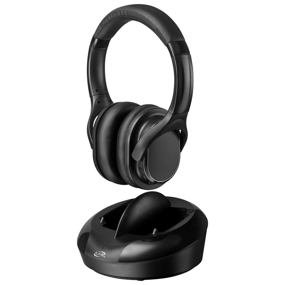 Wireless Radio Frequency Headphones with Charging Dock - Super Arbor