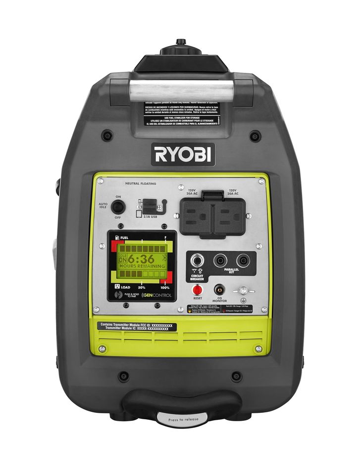 RYOBI 2,300-Watt Recoil Start Bluetooth Super Quiet Gasoline Powered Digital Inverter Generator with CO Shutdown Sensor