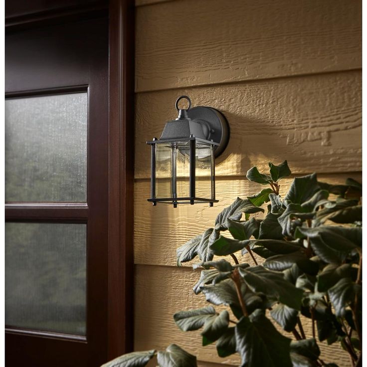 Black Integrated LED Outdoor Line Voltage Wall Sconce
