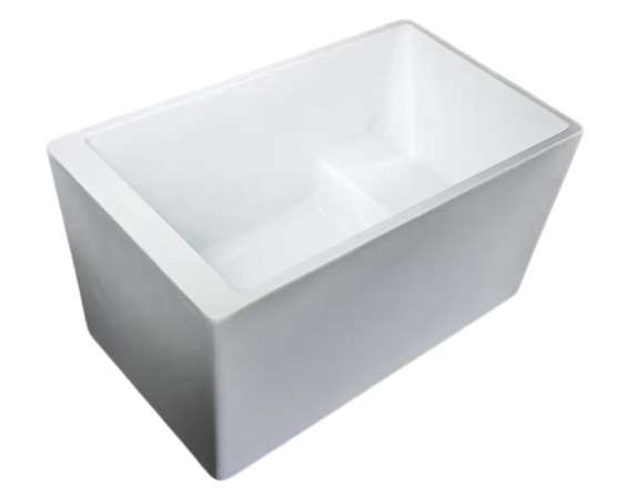 Freestanding 47 in. Contemporary Design Acrylic Flatbottom Soaking Tub Bathtub in White