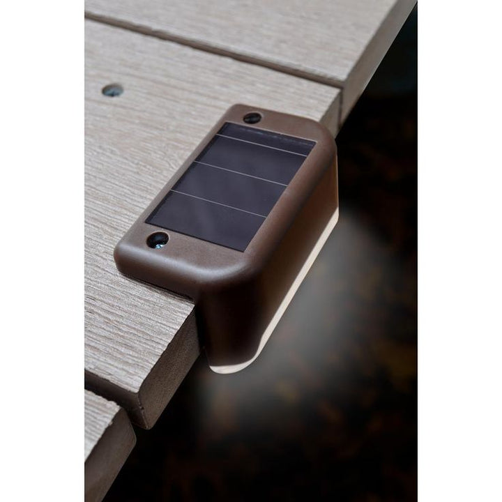 Solar Brown Powered LED Deck Light (4-pack)
