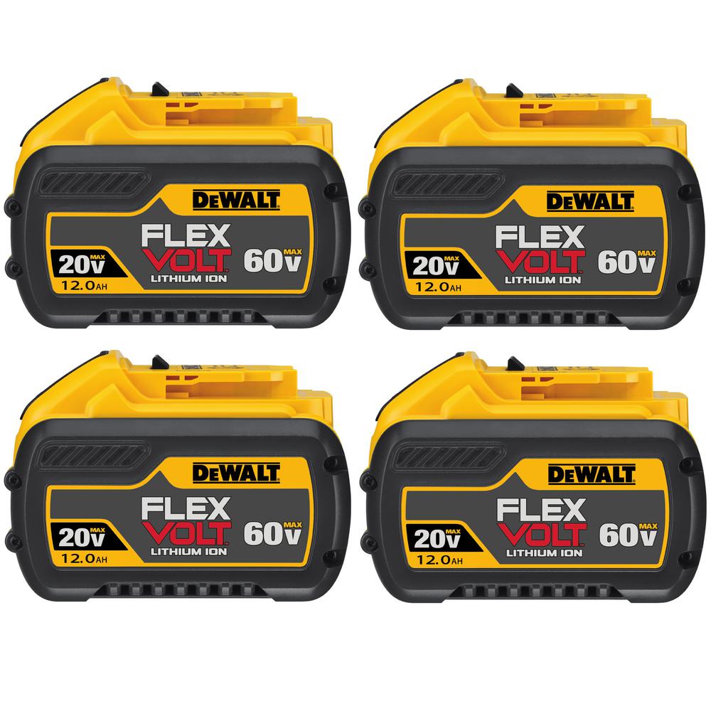 FLEXVOLT 20-Volt/60-Volt MAX Lithium-Ion 6.0Ah Battery Pack (4-Pack)