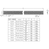 1-1/16 in. x 12 in. Bright Nickel Continuous Hinge - Super Arbor