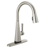 Lenta Single-Handle Pull-Down Sprayer Kitchen Faucet with ShieldSpray Technology SpotShield Stainless - Super Arbor