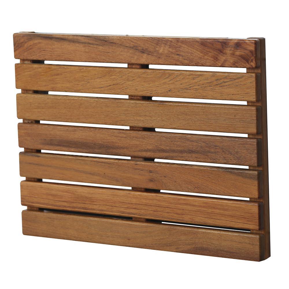 Shoren 12.6 in. Teak Wall Mounted Shower Seat - Super Arbor